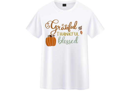 'Grateful, Thankful, Blessed' tee