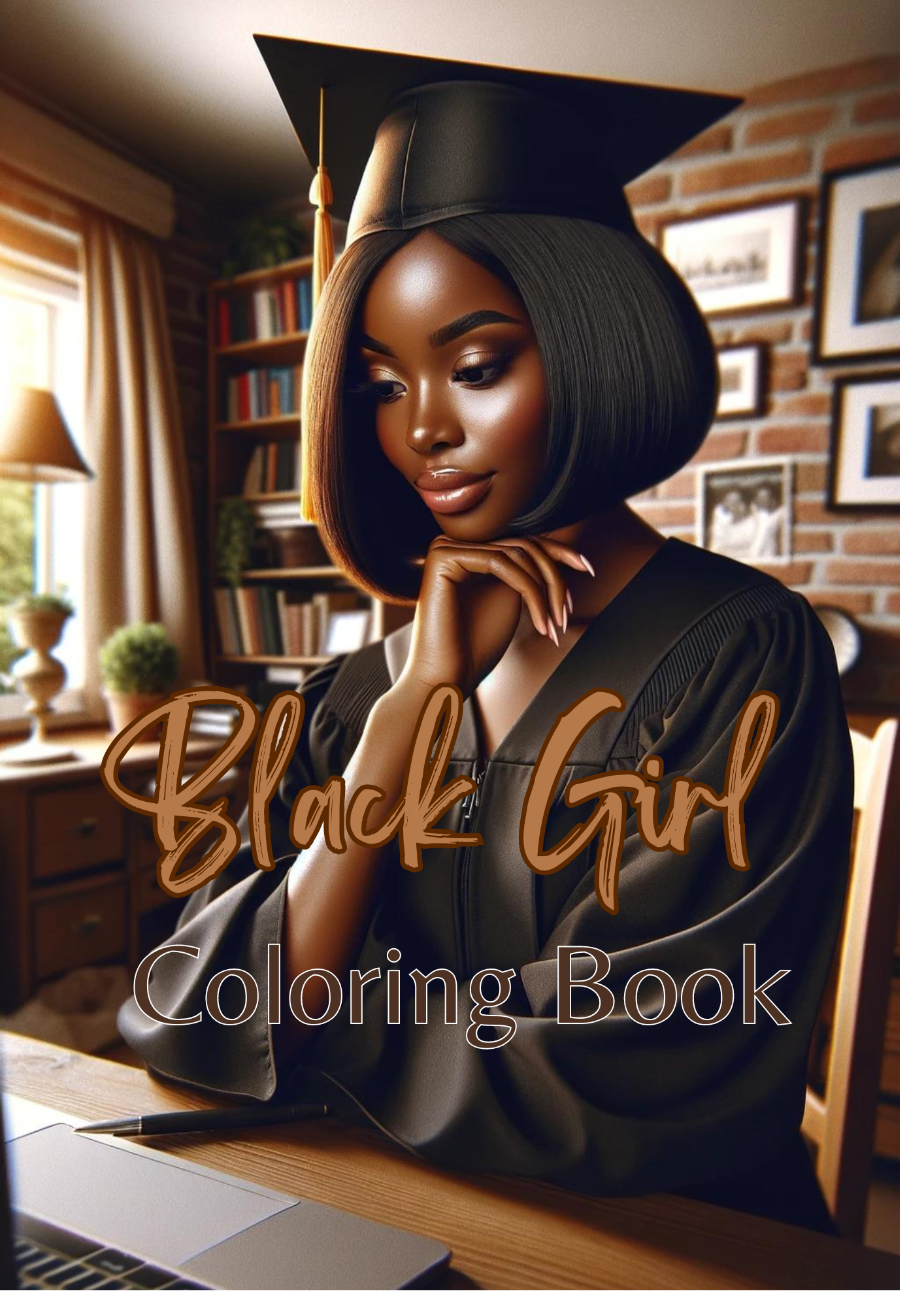 Black Girl Grad Coloring Book